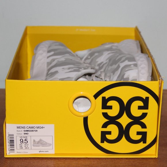 G/FORE Camo MG4+ Golf Shoes Mens 9.5 Snow Grey Waterproof - Picture 9 of 9